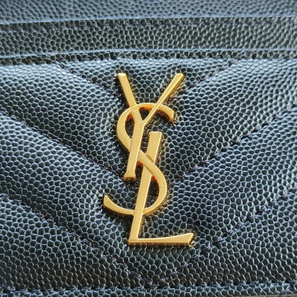 YSL Yves Saint Laurent "Cassandre" black cardholder - Picture 6 of 11